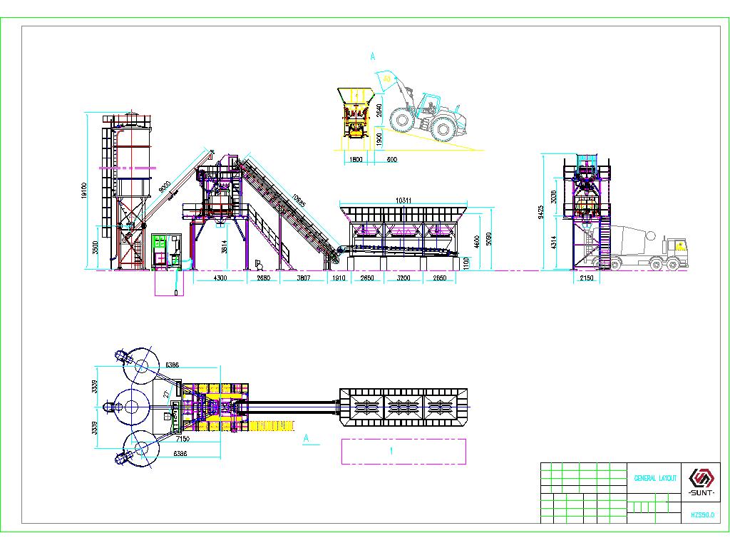 HZS50 wet concrete mixing plant